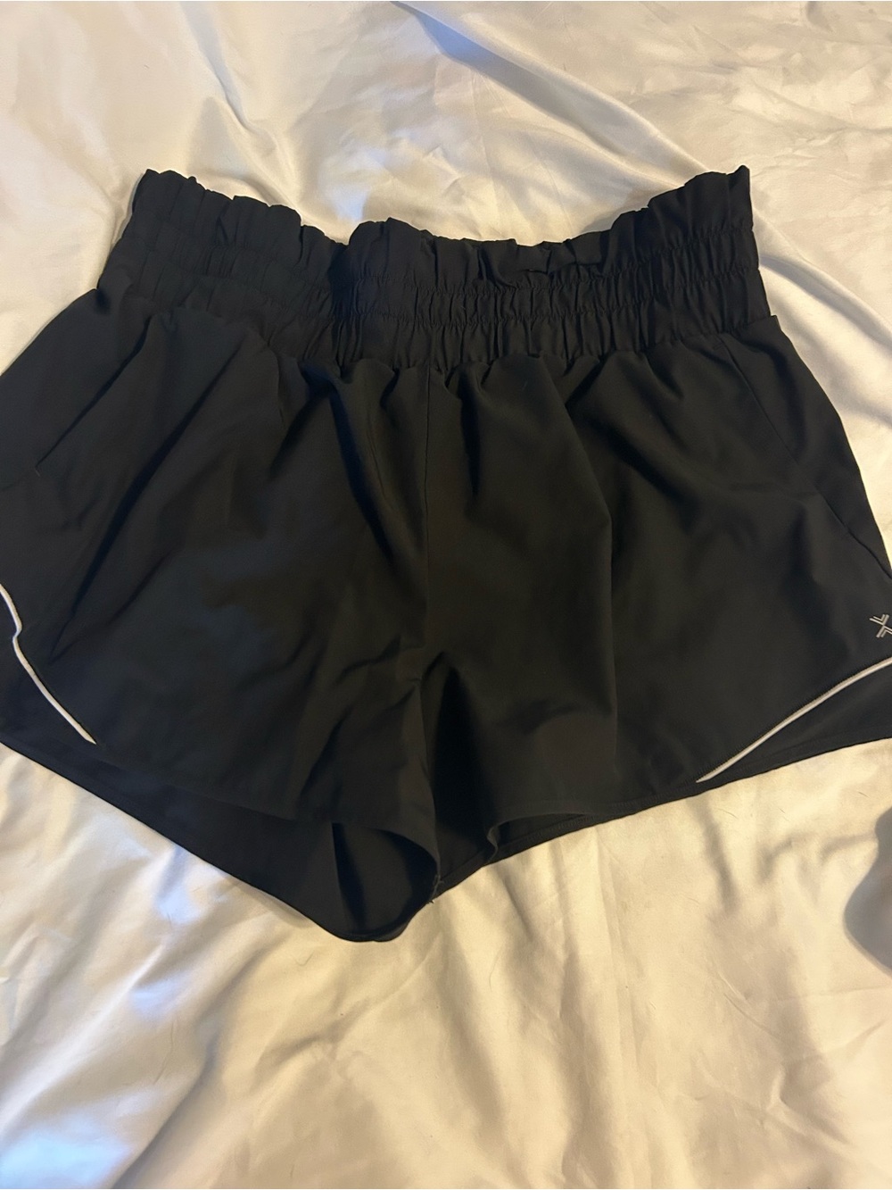 Xersion Black Elastic-Waist Athletic Running Shorts